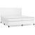Pat box spring cu saltea, alb, 200x200 cm, piele ecologică GartenMobel Dekor