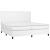 Pat box spring cu saltea, alb, 200x200 cm, piele ecologică GartenMobel Dekor