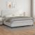 Pat box spring cu saltea, alb, 200x200 cm, piele ecologică GartenMobel Dekor