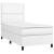 Pat box spring cu saltea, alb, 80x200 cm, piele ecologică GartenMobel Dekor