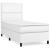Pat box spring cu saltea, alb, 80x200 cm, piele ecologică GartenMobel Dekor