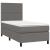 Pat box spring cu saltea, gri, 90x190 cm, piele ecologică GartenMobel Dekor