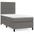Pat box spring cu saltea, gri, 90x190 cm, piele ecologică GartenMobel Dekor