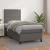 Pat box spring cu saltea, gri, 90x190 cm, piele ecologică GartenMobel Dekor