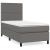 Pat box spring cu saltea, gri, 100x200 cm, piele ecologică GartenMobel Dekor