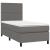 Pat box spring cu saltea, gri, 100x200 cm, piele ecologică GartenMobel Dekor