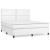 Pat box spring cu saltea, alb, 180x200 cm, piele ecologică GartenMobel Dekor