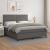 Pat box spring cu saltea, gri, 180x200 cm, piele ecologică GartenMobel Dekor