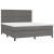 Pat box spring cu saltea, gri, 180x200 cm, piele ecologică GartenMobel Dekor