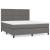 Pat box spring cu saltea, gri, 180x200 cm, piele ecologică GartenMobel Dekor
