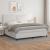 Pat box spring cu saltea, alb, 200x200 cm, piele ecologică GartenMobel Dekor