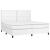 Pat box spring cu saltea, alb, 200x200 cm, piele ecologică GartenMobel Dekor