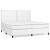 Pat box spring cu saltea, alb, 200x200 cm, piele ecologică GartenMobel Dekor