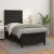 Pat box spring cu saltea, negru, 90x200 cm, piele ecologică GartenMobel Dekor