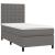 Pat box spring cu saltea, gri, 90x200 cm, piele ecologică GartenMobel Dekor