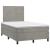Pat box spring cu saltea, gri deschis, 120x200 cm, catifea GartenMobel Dekor