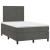 Pat box spring cu saltea, gri închis, 120x200 cm, catifea GartenMobel Dekor