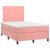 Pat box spring cu saltea, roz, 120x200 cm, catifea GartenMobel Dekor