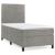 Pat box spring cu saltea, gri deschis, 80x200 cm, catifea GartenMobel Dekor
