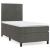 Pat box spring cu saltea, gri închis, 100x200 cm, catifea GartenMobel Dekor