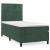 Pat box spring cu saltea, verde închis, 100x200 cm, catifea GartenMobel Dekor