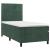 Pat box spring cu saltea, verde închis, 100x200 cm, catifea GartenMobel Dekor