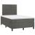 Pat box spring cu saltea, gri închis, 120x200 cm, catifea GartenMobel Dekor