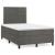 Pat box spring cu saltea, gri închis, 120x200 cm, catifea GartenMobel Dekor
