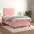 Pat box spring cu saltea, roz, 120x200 cm, catifea GartenMobel Dekor