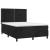 Pat box spring cu saltea, negru, 140x190 cm, catifea GartenMobel Dekor