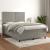 Pat box spring cu saltea, gri deschis, 140x200 cm, catifea GartenMobel Dekor
