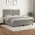 Pat box spring cu saltea, gri deschis, 160x200 cm, catifea GartenMobel Dekor