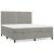 Pat box spring cu saltea, gri deschis, 160x200 cm, catifea GartenMobel Dekor