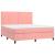 Pat box spring cu saltea, roz, 160x200 cm, catifea GartenMobel Dekor