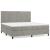 Pat box spring cu saltea, gri deschis, 200x200 cm, catifea GartenMobel Dekor