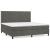 Pat box spring cu saltea, gri închis, 200x200 cm, catifea GartenMobel Dekor