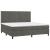 Pat box spring cu saltea, gri închis, 200x200 cm, catifea GartenMobel Dekor