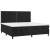Pat box spring cu saltea, negru, 200x200 cm, catifea GartenMobel Dekor