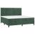 Pat box spring cu saltea, verde închis, 200x200 cm, catifea GartenMobel Dekor
