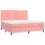 Pat box spring cu saltea, roz, 200x200 cm, catifea GartenMobel Dekor