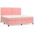 Pat box spring cu saltea, roz, 200x200 cm, catifea GartenMobel Dekor