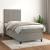 Pat box spring cu saltea, gri deschis, 80x200 cm, catifea GartenMobel Dekor