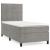 Pat box spring cu saltea, gri deschis, 80x200 cm, catifea GartenMobel Dekor