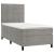 Pat box spring cu saltea, gri deschis, 80x200 cm, catifea GartenMobel Dekor