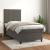 Pat box spring cu saltea, gri închis, 90x200 cm, catifea GartenMobel Dekor