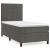 Pat box spring cu saltea, gri închis, 90x200 cm, catifea GartenMobel Dekor