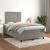 Pat box spring cu saltea, gri deschis, 120x200 cm, catifea GartenMobel Dekor