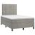 Pat box spring cu saltea, gri deschis, 120x200 cm, catifea GartenMobel Dekor