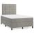 Pat box spring cu saltea, gri deschis, 120x200 cm, catifea GartenMobel Dekor
