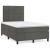 Pat box spring cu saltea, gri închis, 120x200 cm, catifea GartenMobel Dekor
